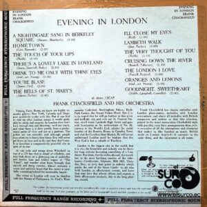 Disco de Vinilo Frank Chacksfield Orchestra - Evening In London Vinyl Record