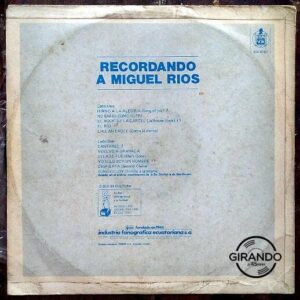 Disco de Vinilo Miguel Rios - Recordando A Vinyl Record