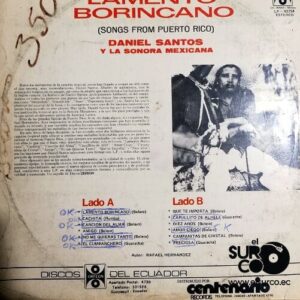 Disco de Vinilo Daniel Santos - Lamento Borincano Vinyl Record