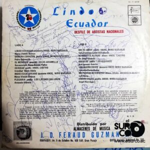 Disco de Vinilo Varios - Lindo Ecuador Vinyl Record
