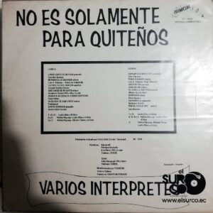Disco de Vinilo Varios - No Es Solamente Para Quiteños Vinyl Record