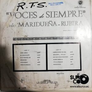 Disco de Vinilo Dúo Maridueña Rubira - Voces De Siempre Vinyl Record