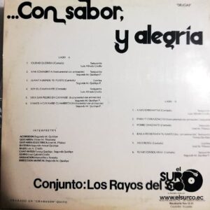 Disco de Vinilo Los Rayos Del Sol De Cayambe - Con Sabor Y Alegría Vinyl Record