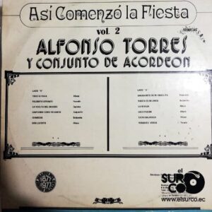 Disco de Vinilo Alfonso Torres - Así Comenzó La Fiesta Vol 2 Vinyl Record