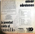 Disco de Vinilo César Humberto Cárdenas - La Juventud Canta Al Pasillo Vinyl Record