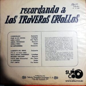 Disco de Vinilo Dúo Romero Moncayo - Recordando A Los Troveros Criollos Vinyl Record