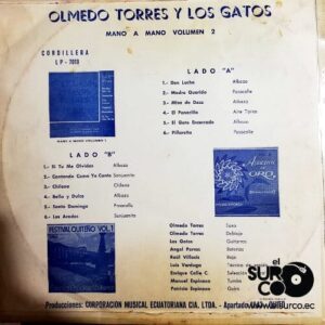 Disco de Vinilo Olmedo Torres Y Los Gatos - Mano A Mano Vol 2 Vinyl Record