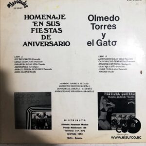 Disco de Vinilo Olmedo Torres - Homenaje A Sus Fiestas De Aniversario Vinyl Record