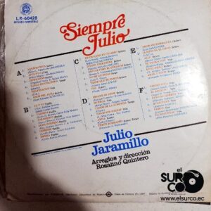 Disco de Vinilo Julio Jaramillo - Siempre Julio Vinyl Record
