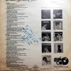 Disco de Vinilo Aretha Franklin - Aretha’s Greatest Hits Vinyl Record