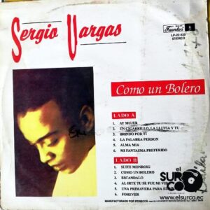 Disco de Vinilo Sergio Vargas - Como Un Bolero Vinyl Record