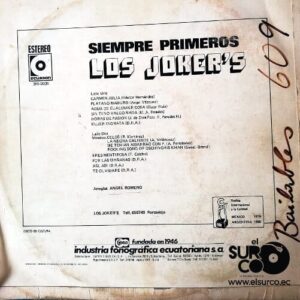 Disco de Vinilo Los Joker’s - Siempre Primeros Vinyl Record