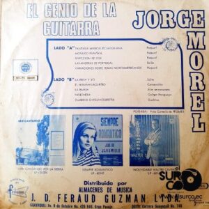 Disco de Vinilo Jorge Morel - El Genio De La Guitarra Vinyl Record