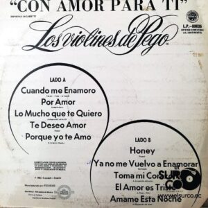 Disco de Vinilo Los Violines De Pego - Con Amor Para Ti Vinyl Record