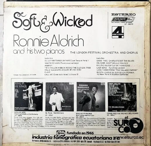 Disco de Vinilo Ronnie Aldrich - Soft & Wicked Vinyl Record