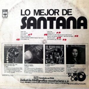 Disco de Vinilo Santana - Lo Mejor De Santana Vinyl Record