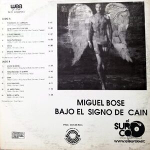 Disco de Vinilo Miguel Bosé - Bajo El Signo De Caín Vinyl Record