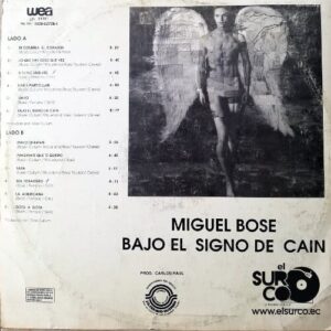 Disco de Vinilo Miguel Bosé - Bajo El Signo De Caín Vinyl Record