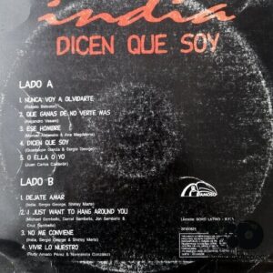 Disco de Vinilo India - Dicen Que Soy Vinyl Record