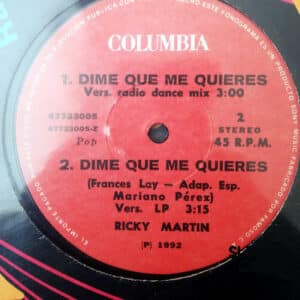 Ricky Martin - Dime Que Me Quieres Vinilo