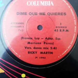 Disco de Vinilo Ricky Martin - Dime Que Me Quieres Vinyl Record