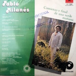 Disco de Vinilo Pablo Milanés - Comienzo Y Final De Una Verde Mañana Vinyl Record