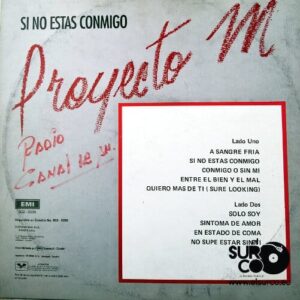 Disco de Vinilo Proyecto M - Si No Estás Conmigo (Promocional) Vinyl Record