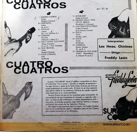 Disco de Vinilo Hermanos Chirinos - Cuatro Cuatros Vinyl Record