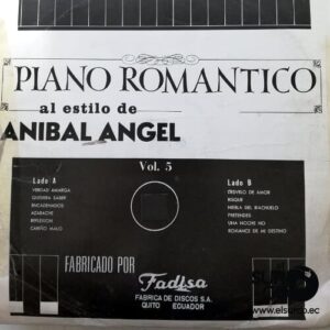 Disco de Vinilo Anibal Angel - Piano Romantico (Vol. 5) Vinyl Record