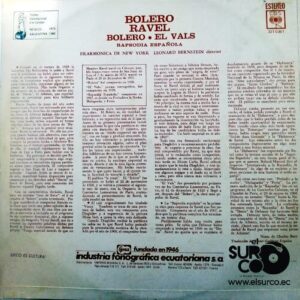 Disco de Vinilo Leonardo Bernstein - Leonardo Bernstein Dirigiendo La Orquesta Filarmonica De New York Vinyl Record