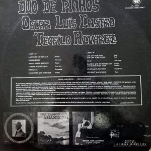 Disco de Vinilo Oscar Luis Castro Y Teofilo Alvarez - Duo De Pianos Vinyl Record