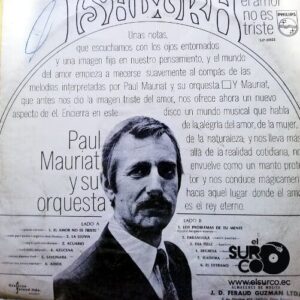 Disco de Vinilo Paul Mauriat Y Su Orquesta - Isadora Vinyl Record