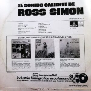 Disco de Vinilo Ross Simon - El Sonido Caliente De Ross Simon Vinyl Record