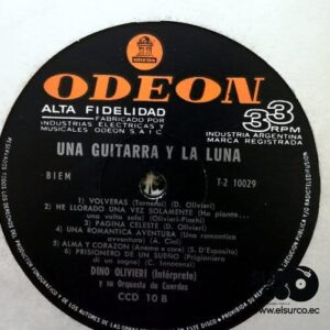 Disco de Vinilo Dino Olivieri Y Su Orquesta De Cuerdas - Una Guitarra Y La Luna Vinyl Record