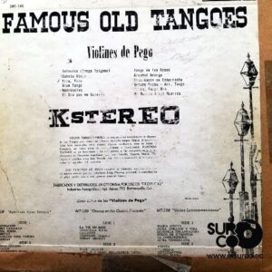 Disco de Vinilo Violines De Pego - Famous Old Tangos Vinyl Record