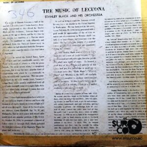 Disco de Vinilo Stanley Black And His O - The Music Of Lecuona Vinyl Record