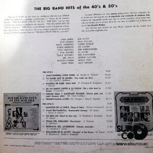 Disco de Vinilo Varios - The Big Band Hits Of The 40`S And 50`S Vinyl Record