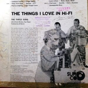 Disco de Vinilo The Three Suns With Alfredo Mendes - The Things I Love In Hi-Fi Vinyl Record