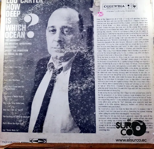 Disco de Vinilo Lou Carter - How Deep Is Which Ocean? Vinyl Record