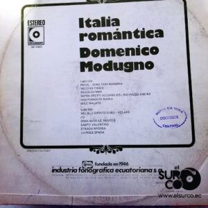 Disco de Vinilo Domenico Medugno - Italia… Romantica… Vinyl Record