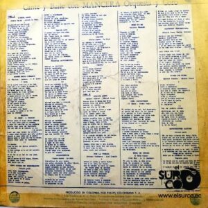 Disco de Vinilo Mancera - Cante Y Baile Con Mancera Vinyl Record