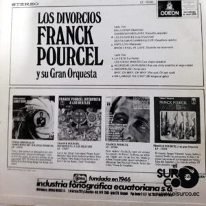 Disco de Vinilo Franck Pourcel Y Su Gran Orquesta - Paginas Celebres Vinyl Record