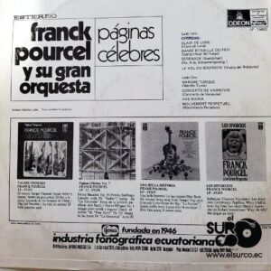 Disco de Vinilo Franck Pourcel Y Su Gran Orquesta - Paginas Celebres Vinyl Record