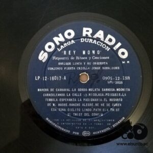 Disco de Vinilo Enrique Lynch Y Su Orquesta  - Rey Mono Vinyl Record