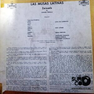 Disco de Vinilo Manuel Penella - Las Musas Latinas Zarzuela Vinyl Record