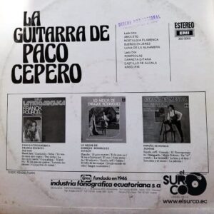 Disco de Vinilo Paco Cepero - La Guitarra De Paco Cepero Vinyl Record