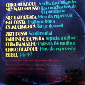 Disco de Vinilo Chico Buarque - Malandro Vinyl Record