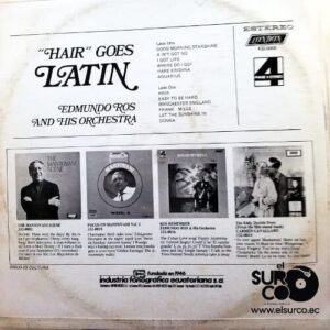 Disco de Vinilo Edmundo Ros And His Orchestra - “Hair” Goes Latin” Vinyl Record