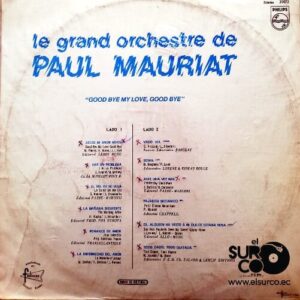 Disco de Vinilo Paul Mauriat - Good By My Love,  Good Bye Vinyl Record