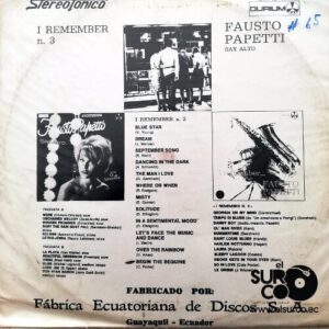 Disco de Vinilo Fausto Papetti - I Remember No. 3 Vinyl Record